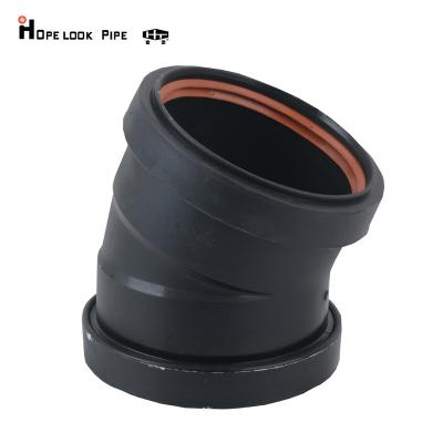 China HDPE Flexible Pipe Fittings Bend 90 Degree For Siphonic Roof Rainwater Drainage for sale