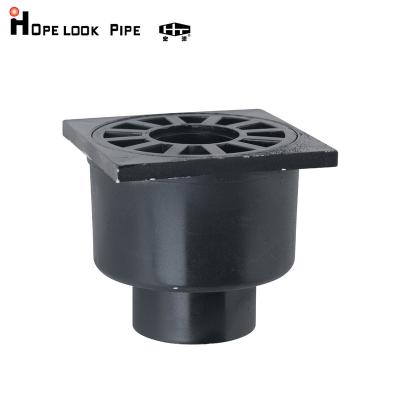 China Lower 4 Way Outlet Floor Drain Automatic Kitchen Sink Floor Drain 100mm Square Floor Drain for sale