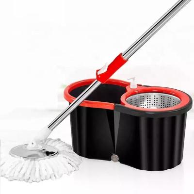 China High Sustainable Steel Washable Rotary Hand Bucket Household Microfiber Floor Free Flat Mop And Bucket Set for sale