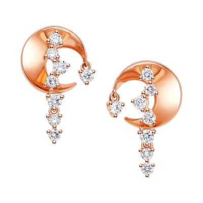 China Other Fine Jewelry Fashion Jewelry Earrings Moon Elements Earrings Moon Star Diamond Series Earrings for sale