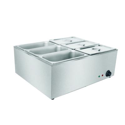 China Keep Hot For Bain Marie 6 Pans Restaurant Equipment Bain Marie Food Warmer For Buffet Supply Bain Marie For Hot Food Hot Soup For Sale for sale