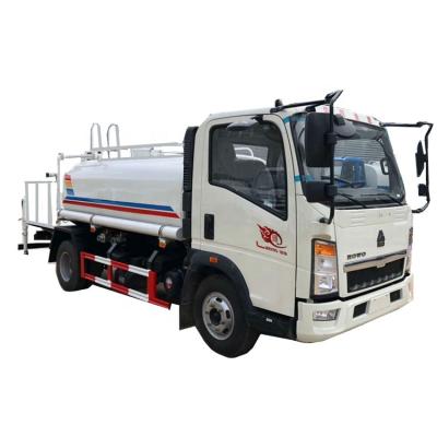 China Hotels Howo water tank truck 5000liters/drinking water trucks with stainless steel pump for sale for sale