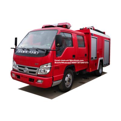 China Foton Forland 4*2 small fire fighting truck 3000 liter fire truck for sale 6290*1980*2660mm for sale