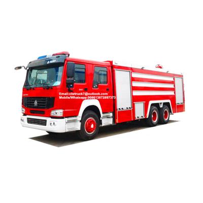 China HOWO 6x4 foam and water fire truck / fire truck standard dimensions 10655*2500*3540mm for sale