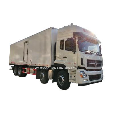 China Dongfeng 8x4 Van Cargo Truck For Express Transport / Heavy Duty Dongfeng Cargo Truck For Sale 10500*2500*3950mm for sale