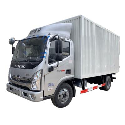 China Aluminum Alloy FOTON 4X2 Van Box Truck Diesel 8 Ton Delivery Truck Van Cargo Truck For Sale for sale