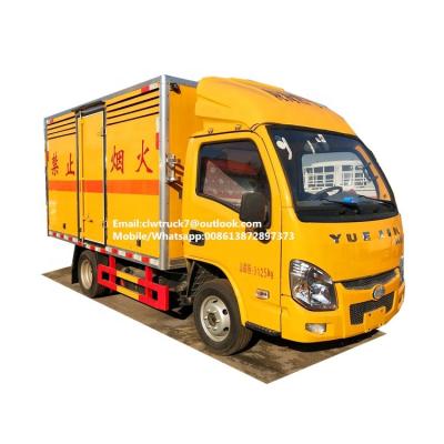 China Yuejin 95hp explosion proof cargo van/carrier van truck 5200*1780 explosive for sale