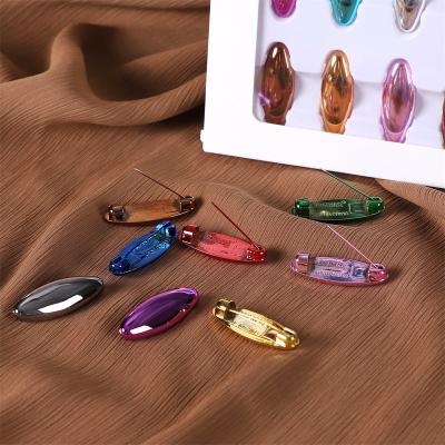 China Fashion New Multicolor Hijab Pins Scarf Set Muslim Women Muslim Accessories Box Scarf Pins Buckle Scarf Hijab Clip Pin for sale