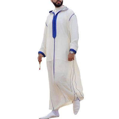 China Cheap Wholesale Khamis Canvas Male National Islamic Clothing Muslim Men Daffah Abaya Thobe for sale