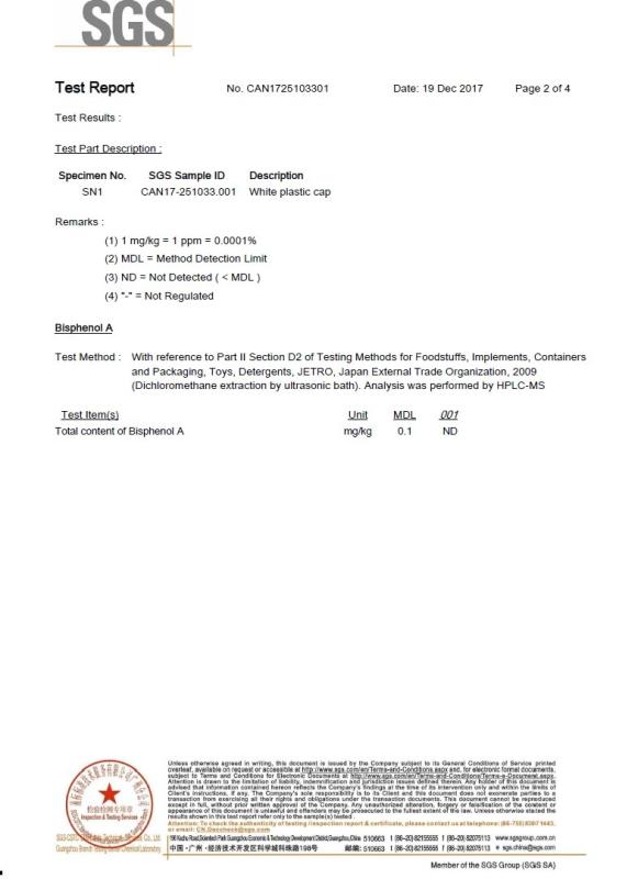 SGS Testing Reports - Beauty Sky Packing (Shenzhen) Co., Ltd.