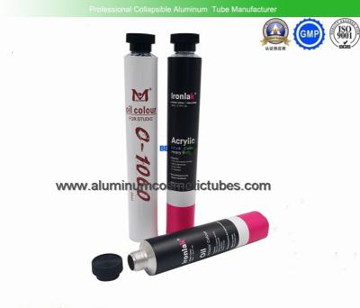 China Tubos de aluminio poner crema que empaquetan, tubo plegable de la pintura al óleo del metal del pigmento 60ml en venta