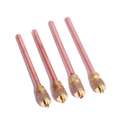 China Home 1/4 3/16 Copper Tube Access Valve Air Conditioner Fill Valve Replacement Part For Refrigeration Compressor With Filter Drier for sale