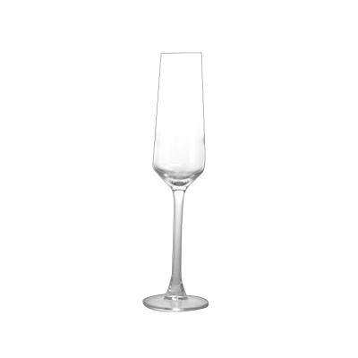 China Highly Transparent Clear Pure Handmade Champagne Flute Crystal Clear Lead Free Glass Glass Custom for sale