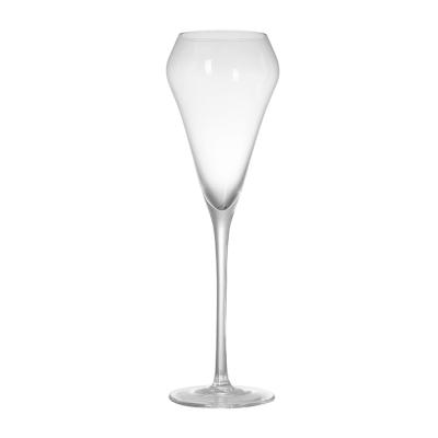 China Highly transparent hand-blown champagne glass lead-free crystal glass can be customized for sale