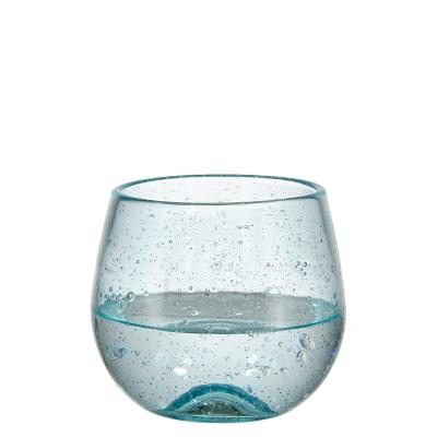 China New Samyo Classic/Postmodern Stemless Wine Glasses Repurposed Hand Blown Confetti Juice Cocktail Glass for sale