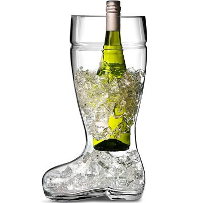 China Samyo Boot Style Clear Beer Glass For Parties Drinking Games Beer Lovers Father's Day for sale