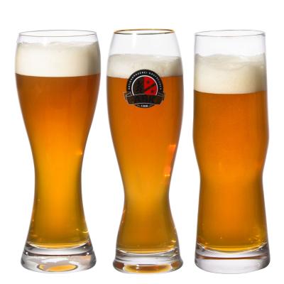 China Samyo Pilsner Beer Glass Clear Nucleated Mug Glassware Classic Craft Etched Beer Glass For Men for sale