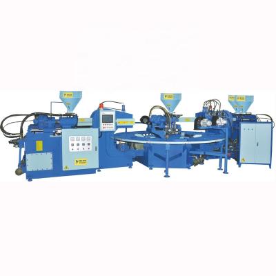 China Fully Automatic Two Head Four Color Soles Shoe Industry Injection Molding Machine for sale