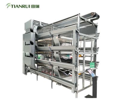 China Hot Dipped Egg Broiler Full Automatic Hen Breeder Cage 4 Tiers H Type Galvanized For Sale for sale