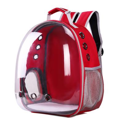 China Portable Transparent Expandable Cat Bag Pet Travel Carrier Breathable Waterproof Outing Backpack Viable for sale