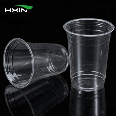 China Hot Sale Eco-friendly Disposable Cups Clear Plastic Juice Glasses Milk Tea Cup Canton Plastic Containers With Lids for sale