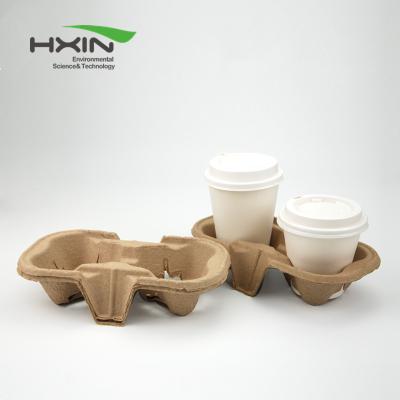 China Good Price Biodegradable Good Quality Milk Tea Foldable Takeaway Disposable Packaging Corrugated Paper Cup Sleeve Holder for sale