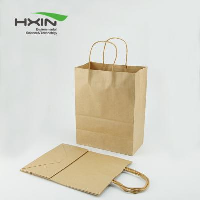 China Eco Friendly Disposable Biodegradable Kraft Paper Reusable Shopping Bag for sale