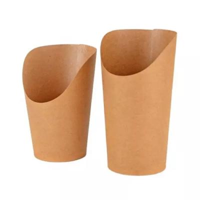 China Food Cup Biodegradable Disposable Paper French Fries, Wrapping Paper French Fries Cup, Printed Paper French Fries Cone for sale