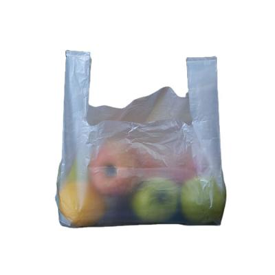 China Disposable Clear Shopping Plastic Food Carry Bag T Shirt Plastic Bag for sale