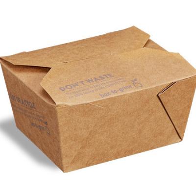 China Recyclable Custom Takeaway Food Packing Box Fast Food Container Disposable Paper Box for sale