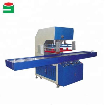 China 8KW Two Book Cover Welding Machine Workstation Shuttle Tray Pneumatic High Frequency PVC Folder Welding and Cutting Machine for sale