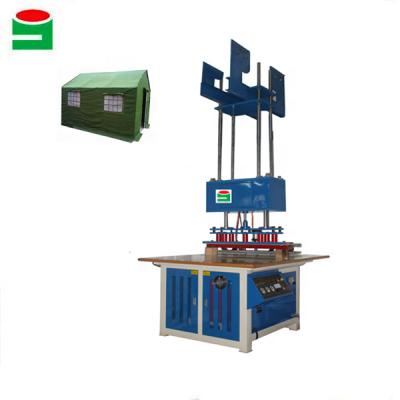 China hung style high frequency plastic welding machine for biogas bag/canvas/tent/PVC film/hot stamping welding machine for sale