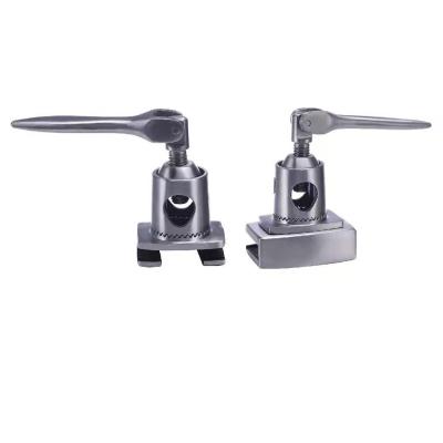 China Adjustable Surgical Operation Stainless Steel Operating Table Parts Radial Setting Clamp Slider for sale