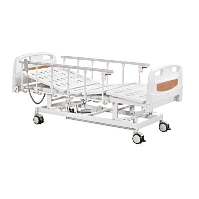 China Aluminum alloy adjustable foldable guardrail luxury electric hospital bed with three functions nursing bed for sale for sale