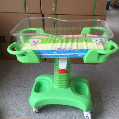 China ABS Hospital Bed Crib Pediatric Hydraulic Baby Swing Bed Manual 2 Crank Kids Bed Bed For Newborn Kids Baskets for sale