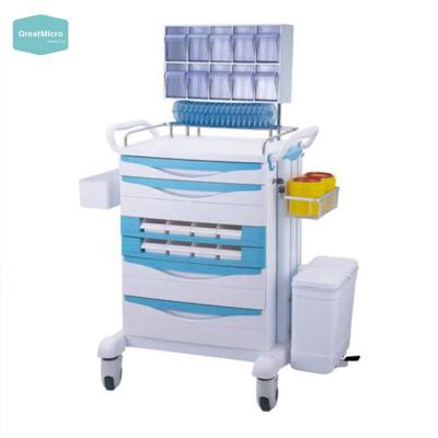 China Medicine Trolley Medical Trolley Hospital Furniture Cart Easy Clean Nursing Anesthesia Treatment Dispensing Trolley for sale