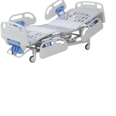 China Patient Bed 4 of 4 Functions High Quality ABS Cranks Adjustable Functions Medical Sick Bed Manual Hospital Bed for sale