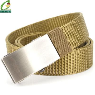 China Retro Style 3.4cm Adaptive Jacquard Stripe Automatic Buckle Belt for sale