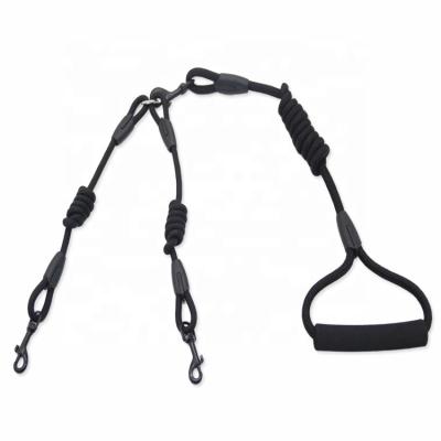 China Reasonable Price Padded Durable Double Handle Braid Dog Leash for sale