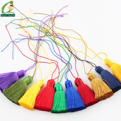 China Single Or Fringe Jewelry Short 5cm Gold Multi Color Wholesale Silk Rope Tassel for sale