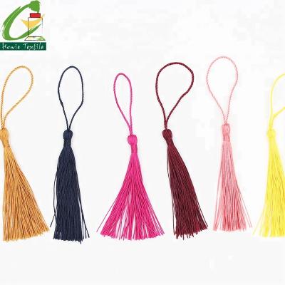 China Single Or Fringe 13cm Decorative Loop Cushion Cover Mini Tassels for sale