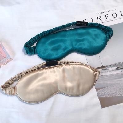 China Cheap Travel 19mm Anti-wrinkle Soft Face Soft Face Light Blue Pure Mulberry Silk Pure Eye Mask Grade 6a Real for sale