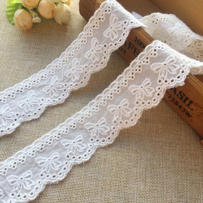 China Full Sustainable Top Trimming Dress Clothes Materials Fabric Embroidery Flower Tint White Beaded Lace for sale