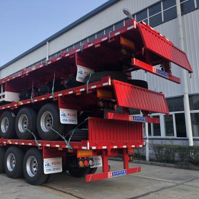 China JOST 90 Kingpin and 13T FUWA Axle CIMC HUAJUN 3 Axle Fence Semi Trailer for sale