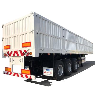 China Transport coal cargo High Side Wall CIMC HUAJUN Cargo Trailer for Livestock Transport for sale