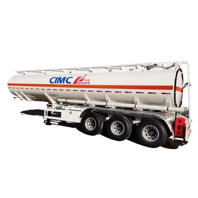 Cina CIMC HUAJUN 3 assi Diesel Tanker Truck Trailers 30000L-60000L Fuel Tank Semi-Trailer in vendita