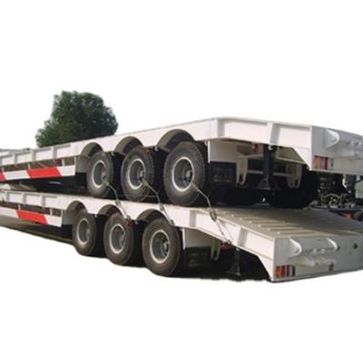 China 20 bis 100 Tonnen maximale Nutzlast Stahl 3-Achsen-Lowbed-Semi-Trailer für den Transport schwerer Ausrüstung zu verkaufen