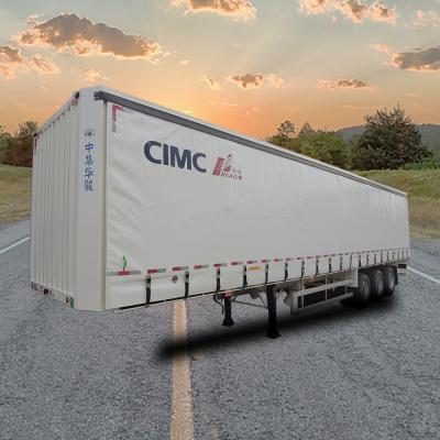 China CIMC HUAJUN Trailer Curtain Tensioner 3 axles 40 ft Drop Deck voor het vervoer van droge vracht Te koop