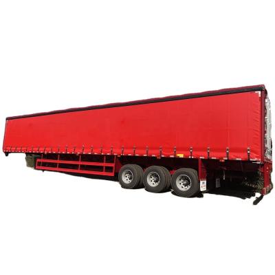 China 60 ton Max Payload Tri-axle Dry Van Type Box Semi Trailer for Cargo Transport for sale