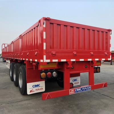 China CIMC HUAJUN 2021Neuer Semi-Trailer für den Güterkraftverkehr mit 3 Achsen mit einer Tragfähigkeit von 60 Tonnen zu verkaufen